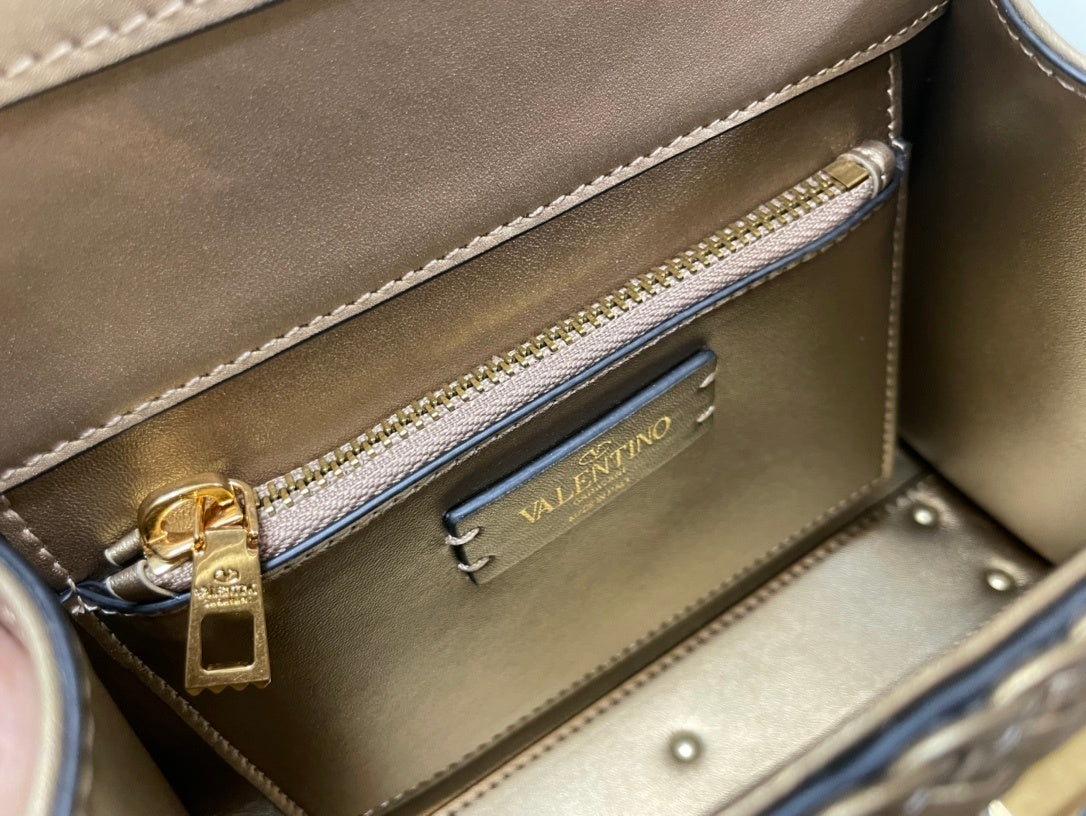 VALENTINO Garavani VSLING Palm-Grain Calfskin Small Top Handle Bag
