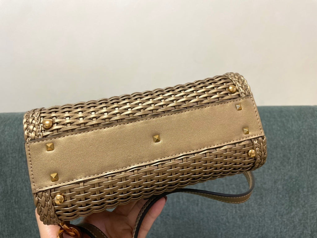 VALENTINO Garavani VSLING Palm-Grain Calfskin Small Top Handle Bag