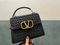 VALENTINO Garavani VSLING Palm-Grain Calfskin Small Top Handle Bag