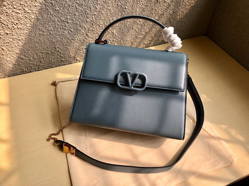 VALENTINO Garavani VSLING Palm-Grain Calfskin Large Top Handle Bag