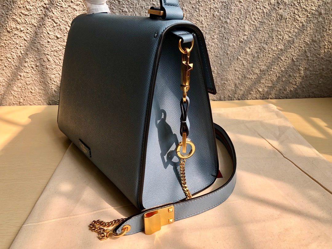 VALENTINO Garavani VSLING Palm-Grain Calfskin Large Top Handle Bag