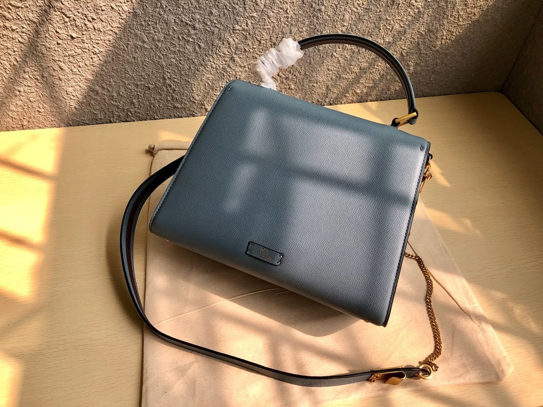 VALENTINO Garavani VSLING Palm-Grain Calfskin Large Top Handle Bag