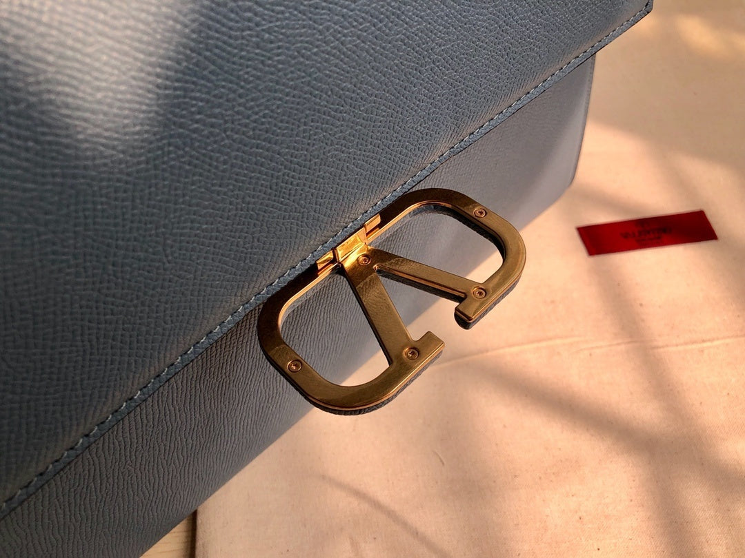 VALENTINO Garavani VSLING Palm-Grain Calfskin Large Top Handle Bag