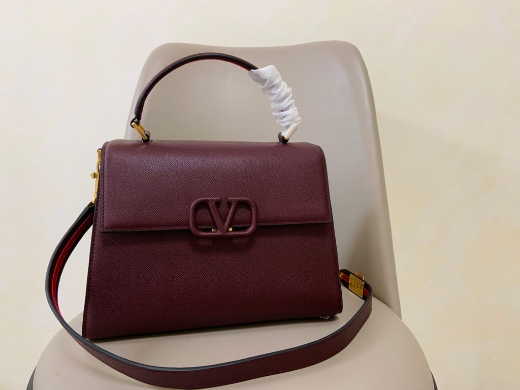VALENTINO Garavani VSLING Palm-Grain Calfskin Large Top Handle Bag