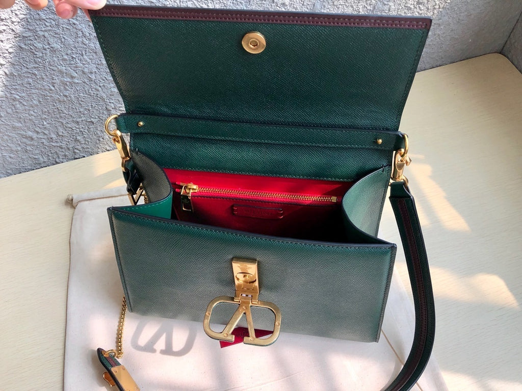 VALENTINO Garavani VSLING Palm-Grain Calfskin Large Top Handle Bag