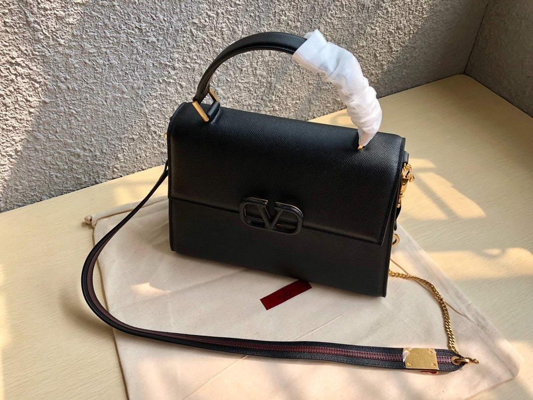 VALENTINO Garavani VSLING Palm-Grain Calfskin Large Top Handle Bag
