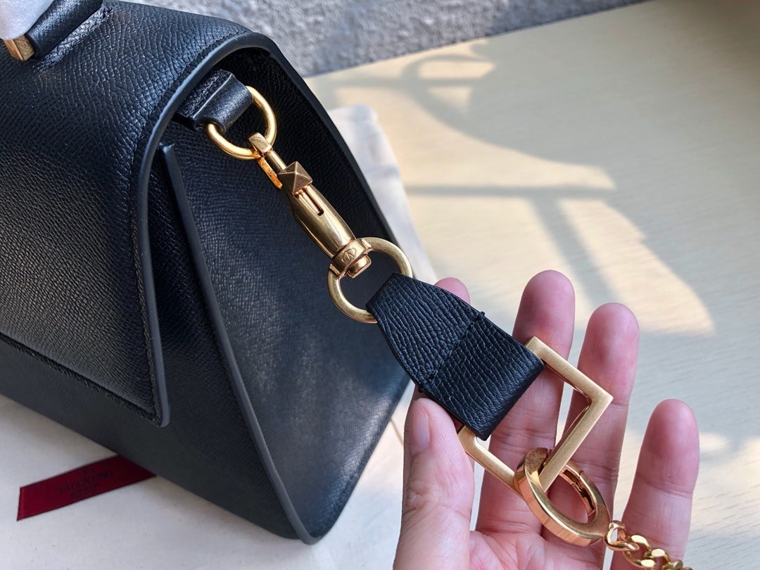 VALENTINO Garavani VSLING Palm-Grain Calfskin Large Top Handle Bag