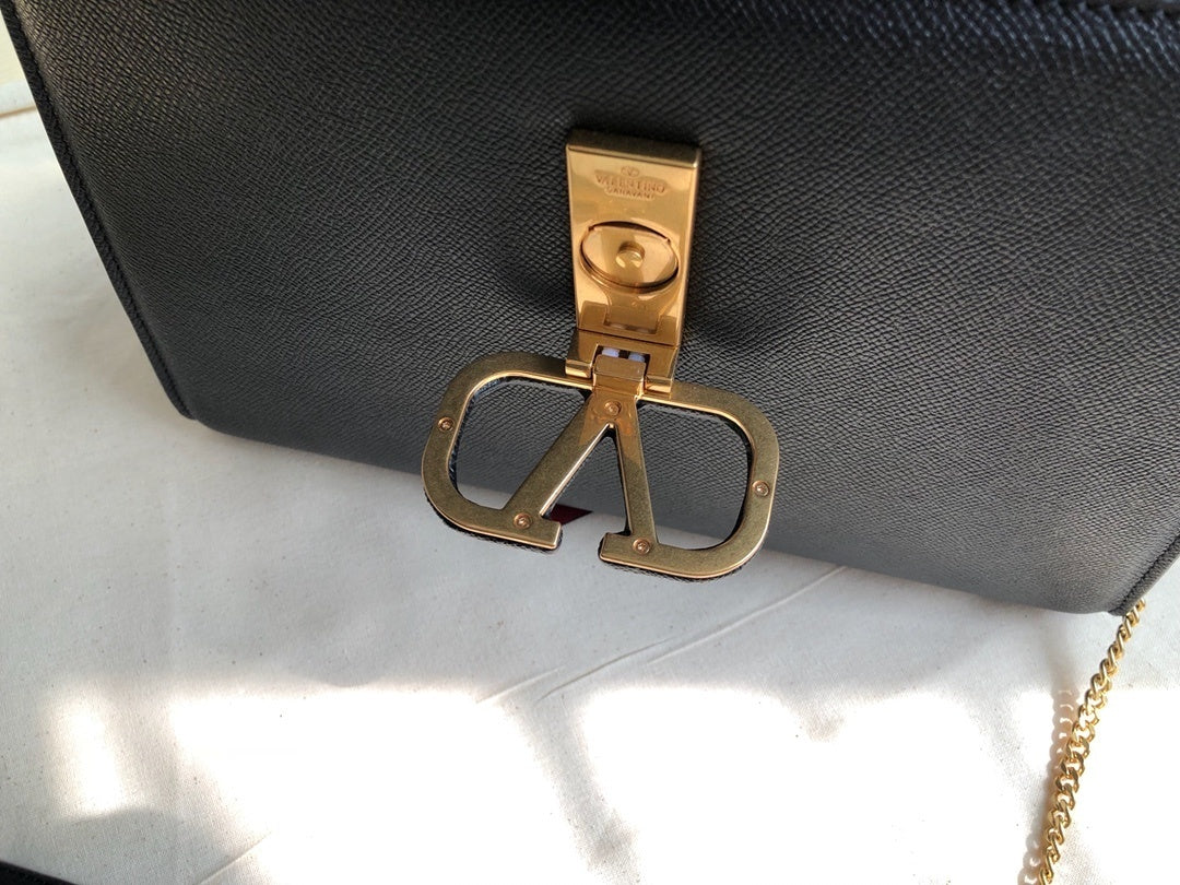 VALENTINO Garavani VSLING Palm-Grain Calfskin Large Top Handle Bag