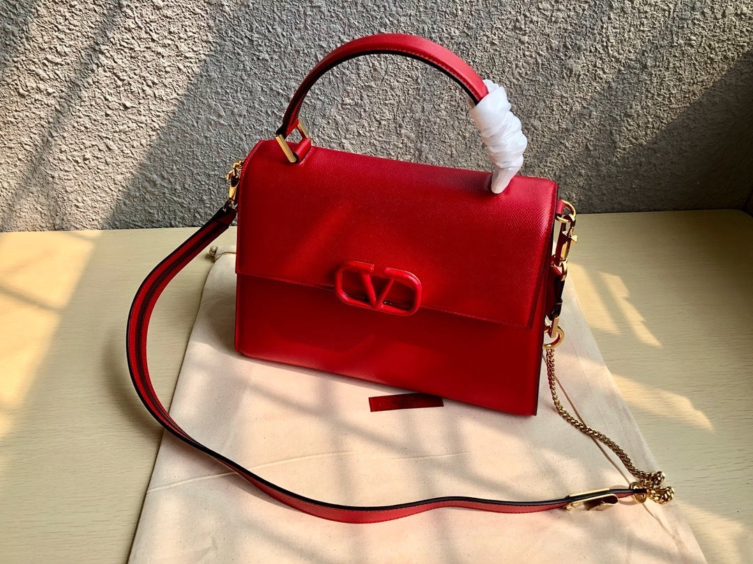 VALENTINO Garavani VSLING Palm-Grain Calfskin Large Top Handle Bag