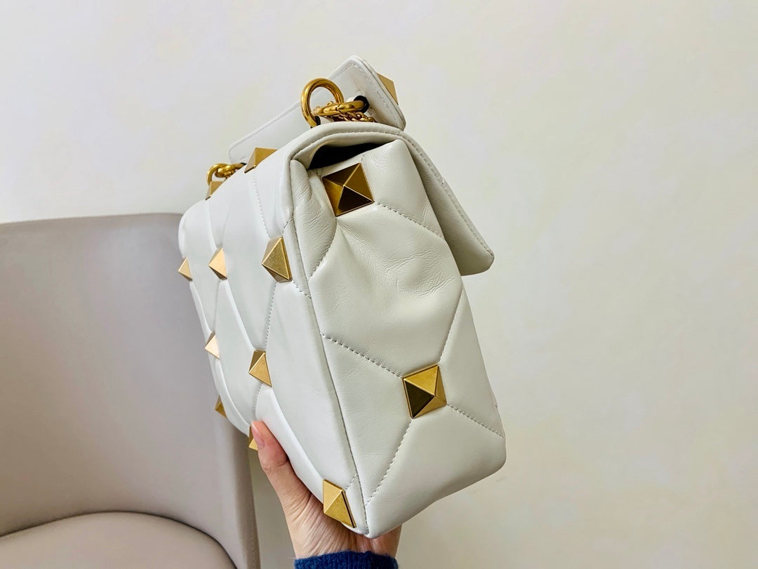 VALENTINO Garavani Roman Stud Lambskin Chain Bag