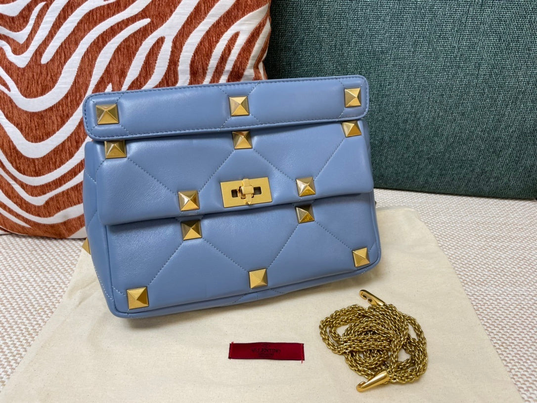 VALENTINO Garavani Roman Stud Lambskin Chain Bag