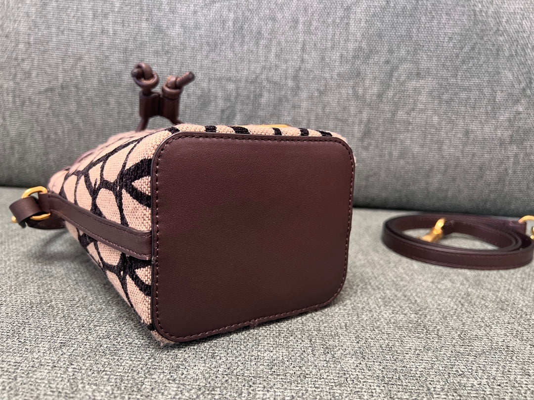 VALENTINO Garavani VLOGO Signature Embroidered Mini Bucket Bag