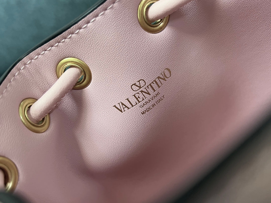 VALENTINO Garavani VLOGO Signature Embroidered Mini Bucket Bag