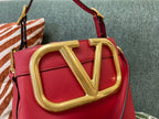 VALENTINO Large Logo Calfskin Bucket Bag