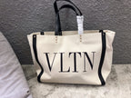 VALENTINO VLTN Logo Printed Tote Bag