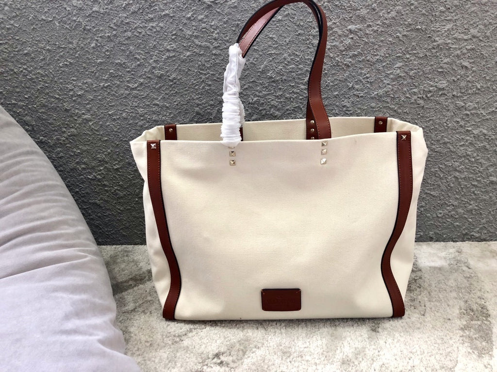 VALENTINO VLTN Logo Printed Tote Bag