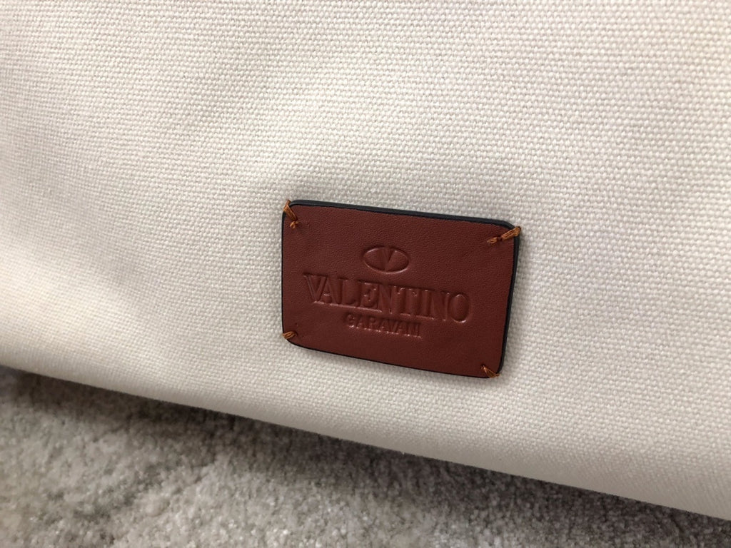 VALENTINO VLTN Logo Printed Tote Bag