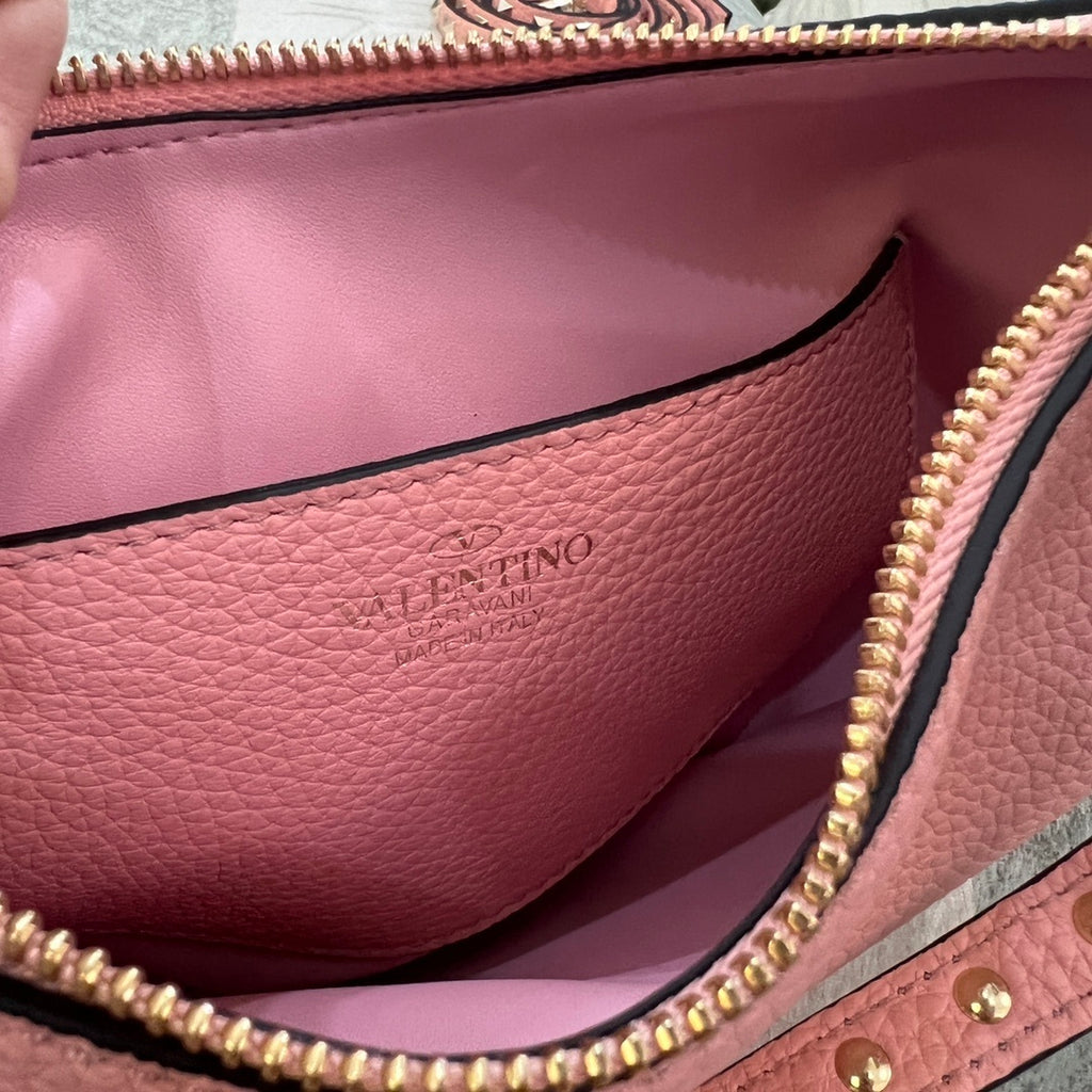 VALENTINO Garavani Rockstud Small Calfskin Hobo Bag