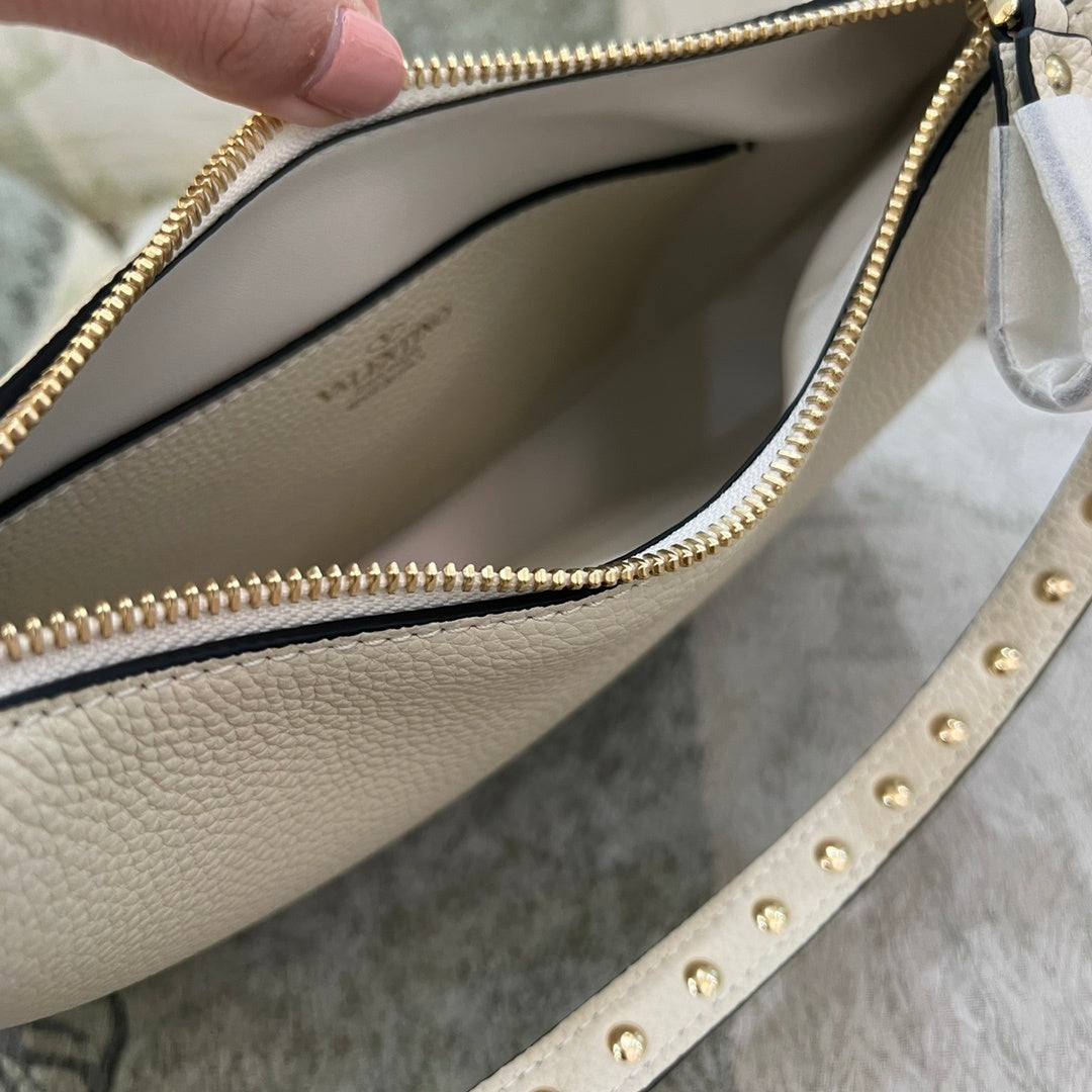 VALENTINO Garavani Rockstud Small Calfskin Hobo Bag