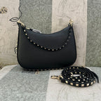 VALENTINO Garavani Rockstud Small Calfskin Hobo Bag