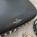 VALENTINO Garavani Rockstud Small Calfskin Hobo Bag