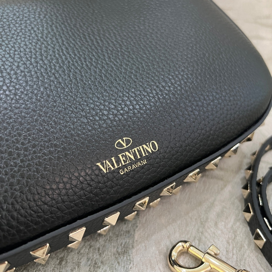 VALENTINO Garavani Rockstud Small Calfskin Hobo Bag