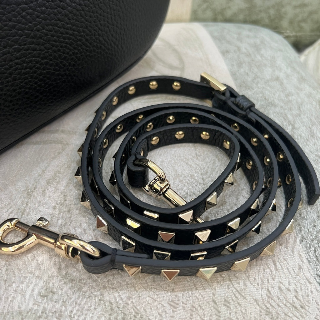 VALENTINO Garavani Rockstud Small Calfskin Hobo Bag