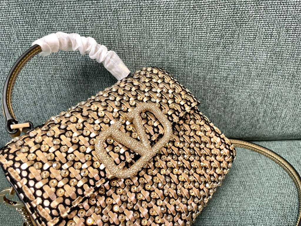 VALENTINO Garavani VSLING Mini Crystal-Embellished Bag
