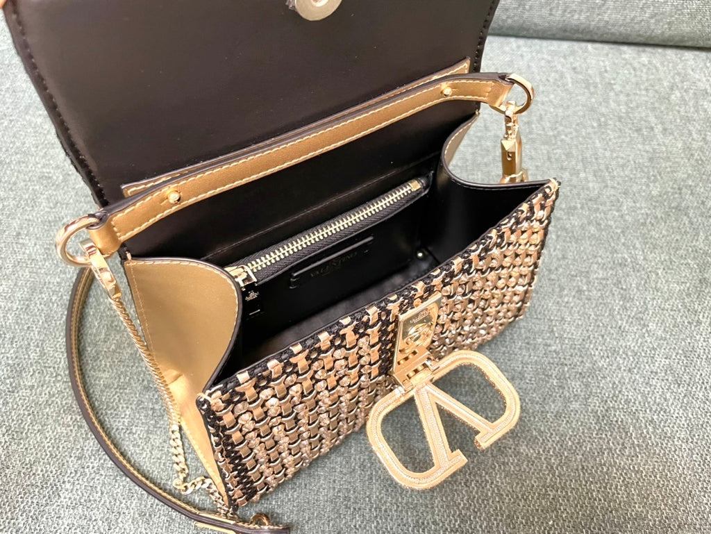 VALENTINO Garavani VSLING Mini Crystal-Embellished Bag