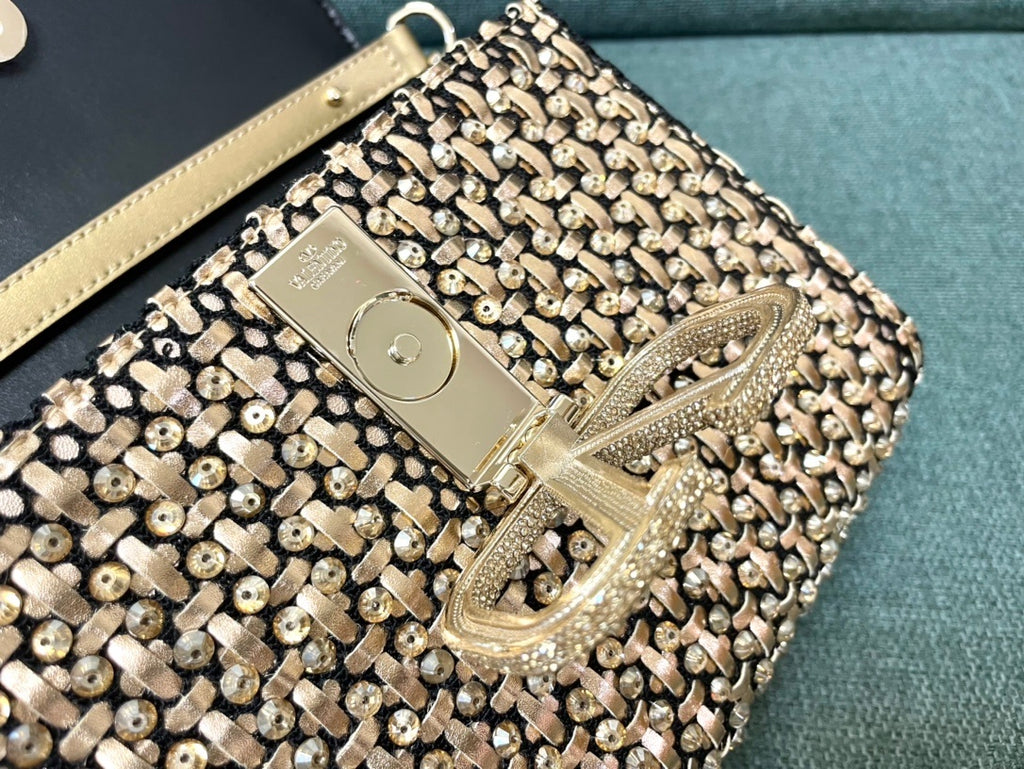 VALENTINO Garavani VSLING Mini Crystal-Embellished Bag
