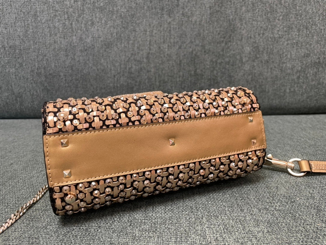 VALENTINO Garavani VSLING Mini Crystal-Embellished Bag