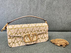 VALENTINO VLogo Signature Beaded Calfskin Shoulder Bag