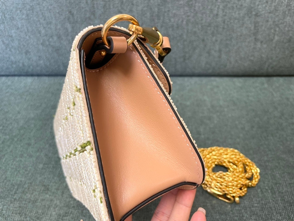 VALENTINO VLogo Signature Beaded Calfskin Shoulder Bag