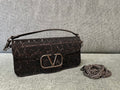 VALENTINO VLogo Signature Beaded Calfskin Shoulder Bag