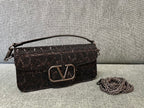 VALENTINO VLogo Signature Beaded Calfskin Shoulder Bag