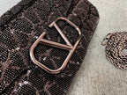 VALENTINO VLogo Signature Beaded Calfskin Shoulder Bag