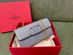 VALENTINO Garavani VLogo Signature Grained Calfskin Pouch
