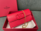VALENTINO Garavani VLogo Signature Grained Calfskin Pouch