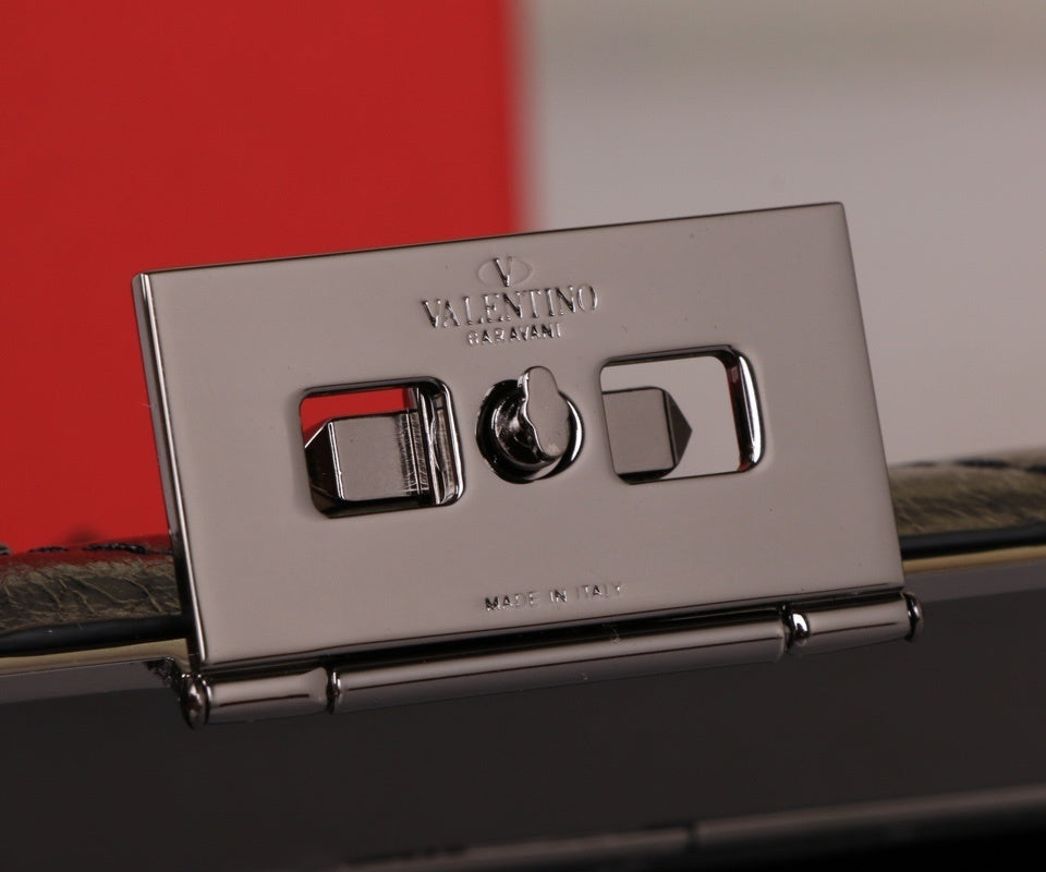 VALENTINO Calfskin Box Evening Bag