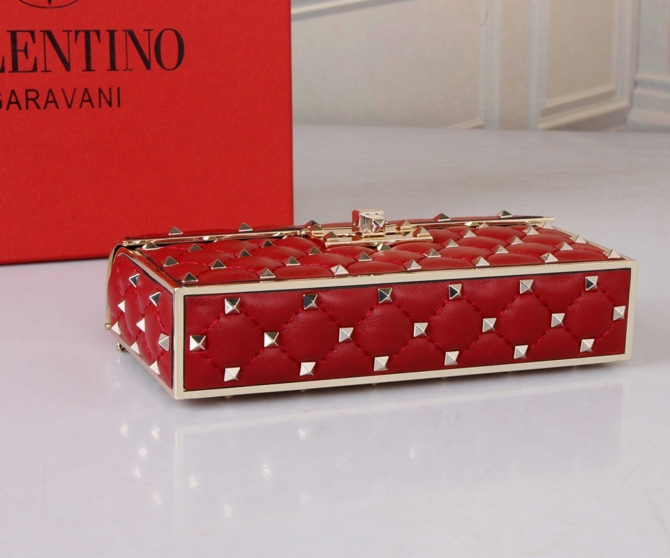 VALENTINO Calfskin Box Evening Bag
