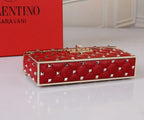 VALENTINO Calfskin Box Evening Bag