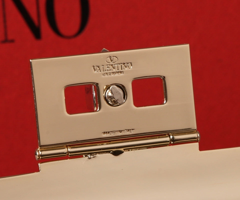 VALENTINO Calfskin Box Evening Bag