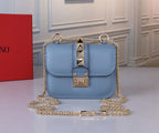 VALENTINO Classic Calfskin Chain Shoulder Bag