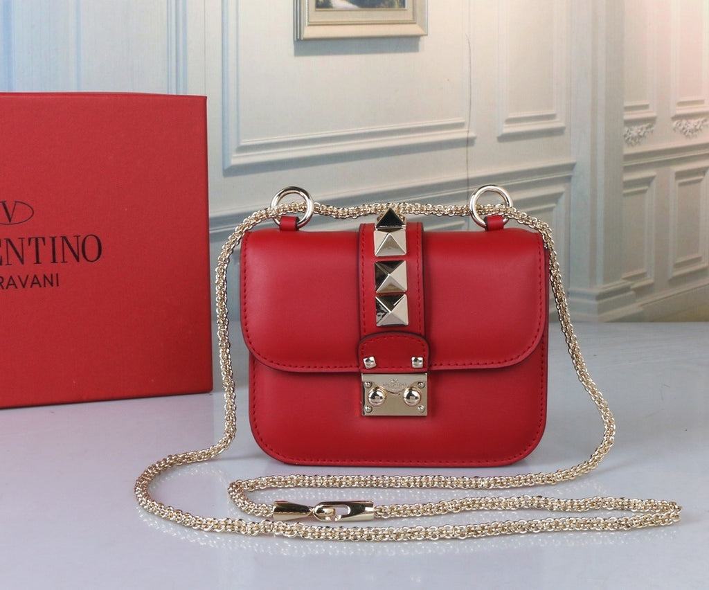 VALENTINO Classic Calfskin Chain Shoulder Bag