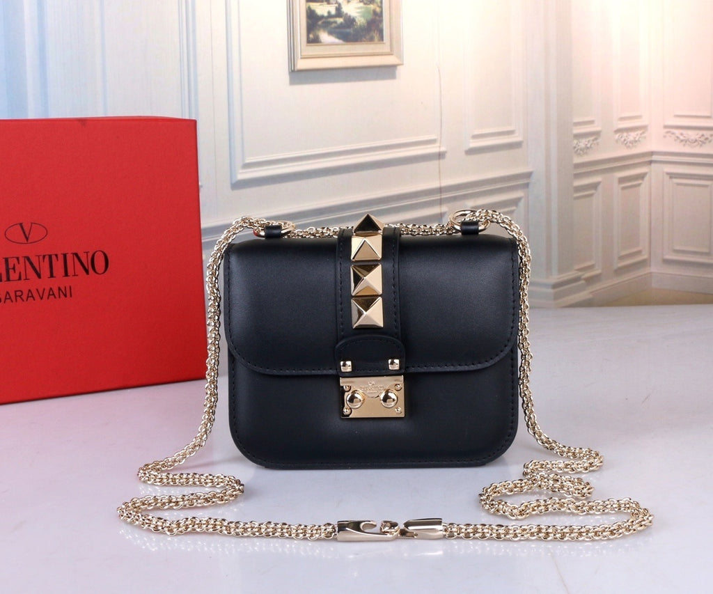 VALENTINO Classic Calfskin Chain Shoulder Bag