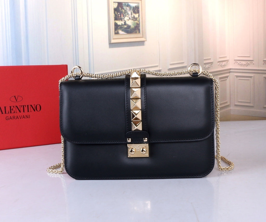 VALENTINO Classic Calfskin Chain Shoulder Bag