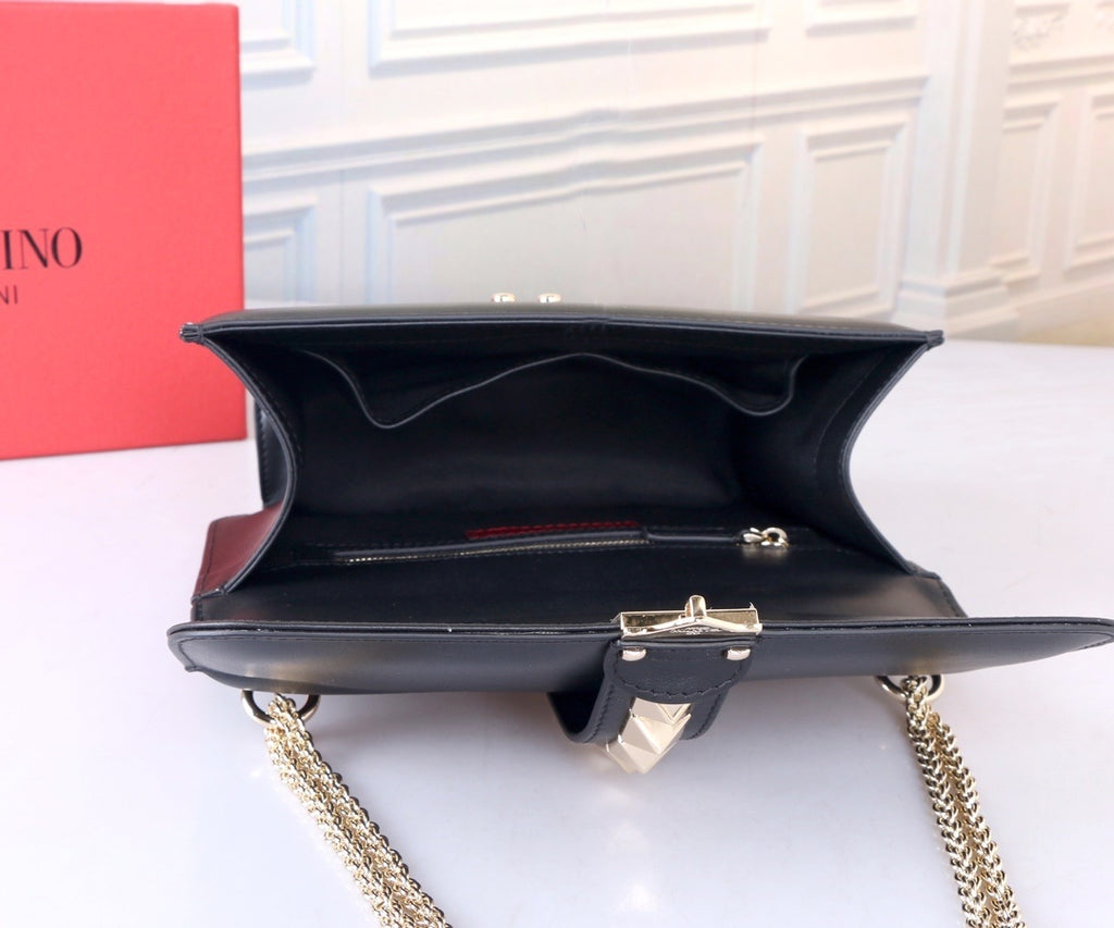 VALENTINO Classic Calfskin Chain Shoulder Bag