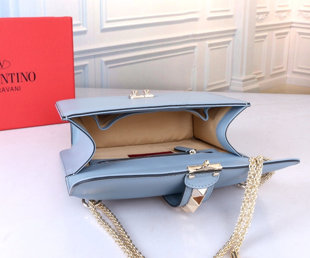 VALENTINO Classic Calfskin Chain Shoulder Bag