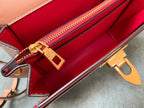 VALENTINO Calfskin Textured Top Handle Bag