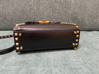 VALENTINO Calfskin Textured Top Handle Bag